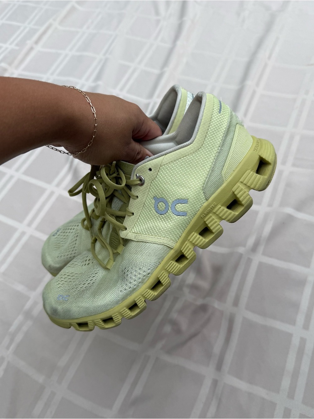 On Running Womens Yellow Sneakers